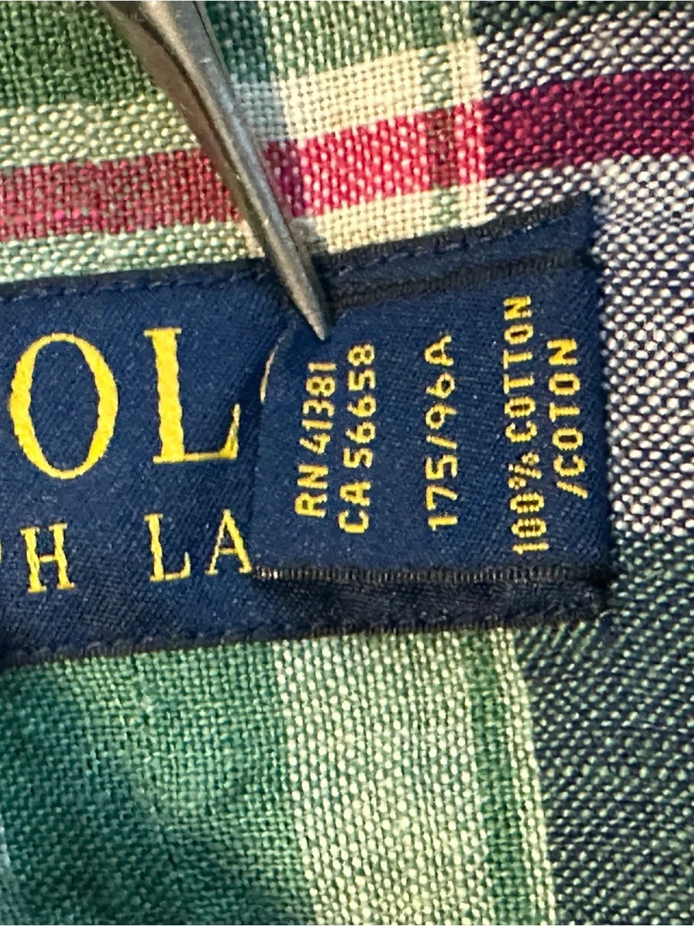 Polo Ralph Lauren Men's Classic Fit Plaid Linen Shirt size M